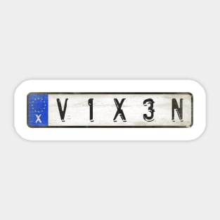 Vixen - License Plate Sticker